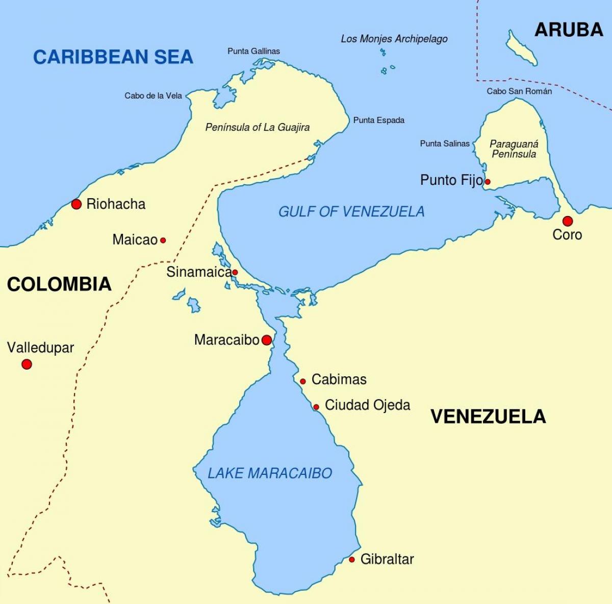 harta e gjirin e venezuela