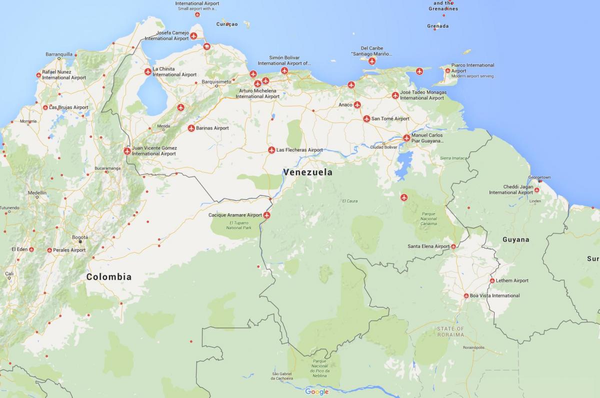 harta e venezuela aeroporte