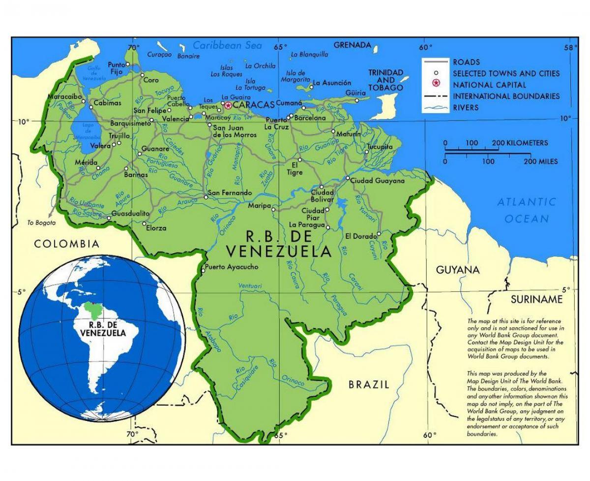 harta e hartës de venezuela