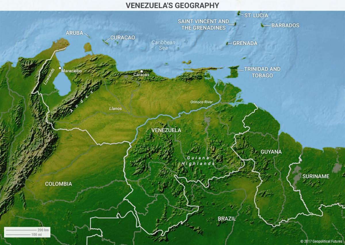 harta e venezuela gjeografi