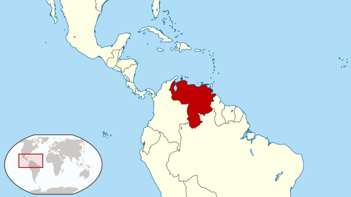 venezuela në hartën e amerikës së jugut