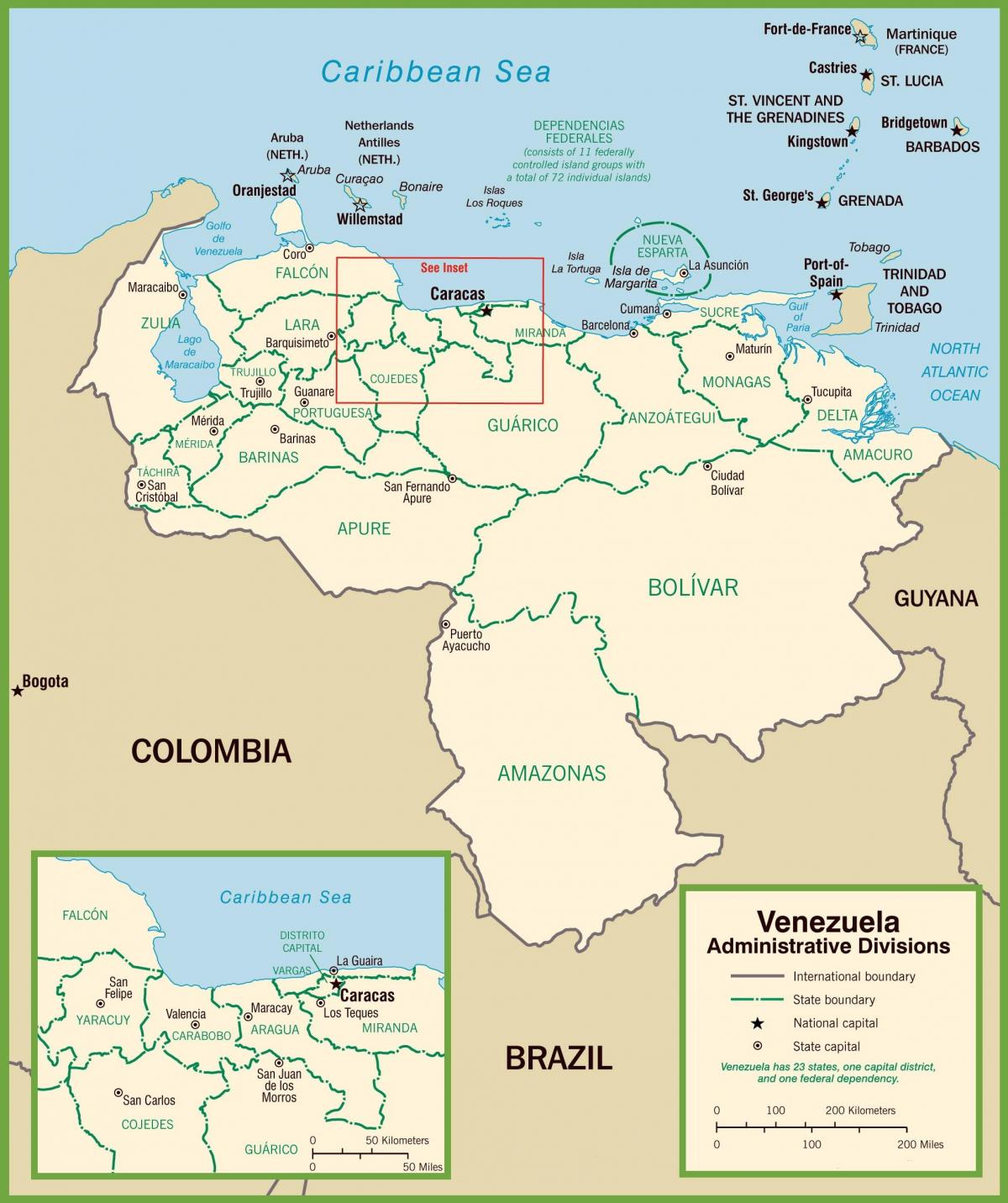 harta e politike venezuela