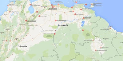 Harta e venezuela aeroporte