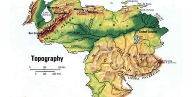 Harta e venezuela topografike