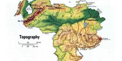 Harta e venezuela topografike