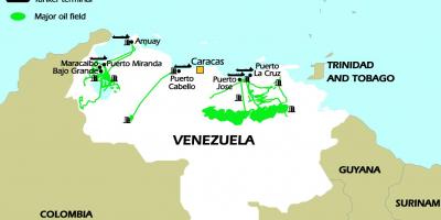 Venezuela rezervave të naftës hartë