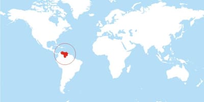 Harta e venezuela vend në botë